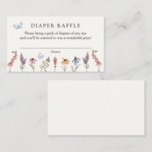 Blütengarten Schmetterlingsflora-Wickelkarte Begleitkarte (Vorne/Hinten)