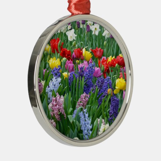 Blütengarten Silbernes Ornament (Rechts)