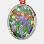 Blütengarten Silbernes Ornament (Links)