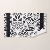 Blütengebürstetes Schwarz-Weiß-Set Badhandtuch Set (Handtuch)