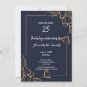 Blütengeburtstag der Marine Einladung (Vorderseite)