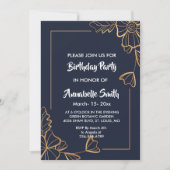 Blütengeburtstag der Marine Einladung (Vorderseite)