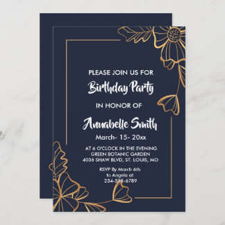 Blütengeburtstag der Marine Einladung