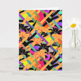 Blütengeflochtene Grußkarte Karte