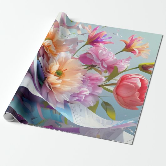 Blütengeflüster Geschenkpapier (Ungerollt)