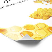 Blütengelbe Biene schätzt wie viele Honigwabenzeic Fotodruck (Ecke)