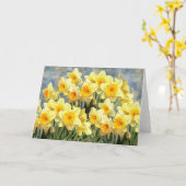 Blütengelbe Daffodieblühnerblumen Karte (Gelbe Blume)