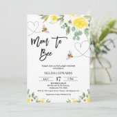 Blütengelbe Mama zur Bienenstube Einladung (Stehend Vorderseite)