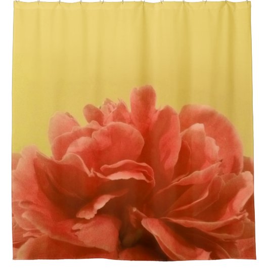 Blütengelbe Pfirsiche Duschvorhang (Vorderseite)