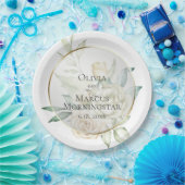 Blütengelbe Rose Sommerhochzeit Pappteller (Party)