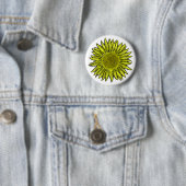 Blütengelbe Sonnenblume Hand gezogen Button (Beispiel)