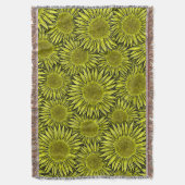 Blütengelbe Sonnenblume Hand gezogen Decke (Vorderseite Vertikal)