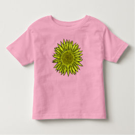 Blütengelbe Sonnenblume Hand gezogen Kleinkind T-shirt