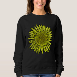 Blütengelbe Sonnenblume Hand gezogen Sweatshirt