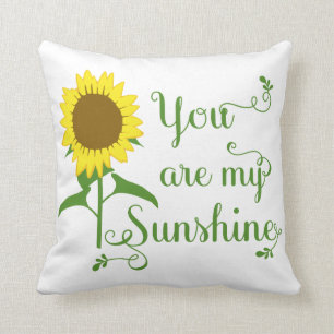 Blütengelbe Sonnenblume Sie sind meine Sonnensche Kissen