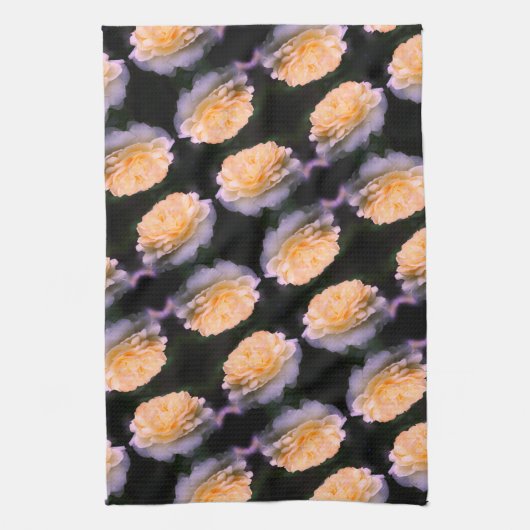 Blütengelber Rose im Blütenmuster Geschirrtuch (Vertikal)