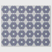 Blütengeometrie-Mandala-Muster-Design Geschenkpapier (Flach)