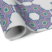 Blütengeometrie-Mandala-Muster-Design Geschenkpapier (Rolleneckpunkt)