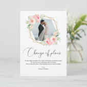 Blütengeometrische Veränderung der Pläne Einladung (Stehend Vorderseite)