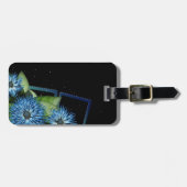 Blütengeschenke in klassisch blau - Namen personal Gepäckanhänger (Vorderseite horizontal)