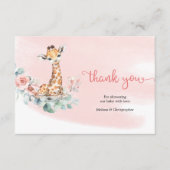 Blütengiraffe von Boho Blush Begleitkarte (Vorderseite)