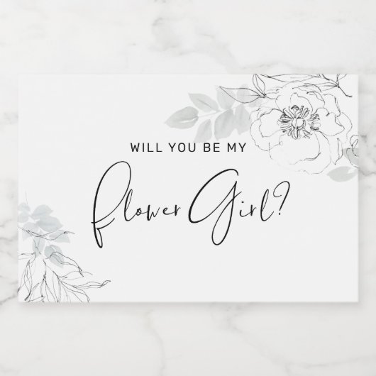 BlütenGirl Schaumweinetikett (Einzelnes Label)