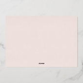 Blütengold-Brautparty Folieneinladung (Rückseite)