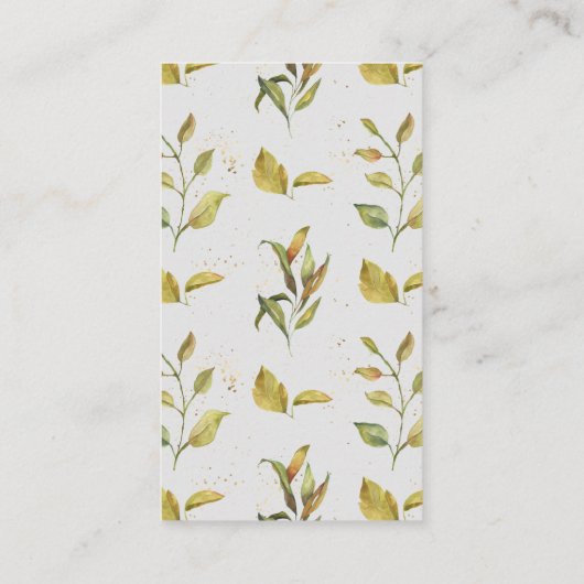 Blütengold Elegante Babydusche Beratung Begleitkarte (Rückseite)