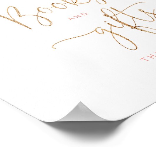 Blütengold-Folie Bücher und Geschenke Poster (Ecke)