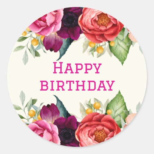 Blütengold Rose Rosa Rosa Runder Aufkleber (Vorderseite)