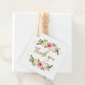 Blütengold und rosa Gefälligkeitstafel, boho, rust Geschenkanhänger (Beispiel)