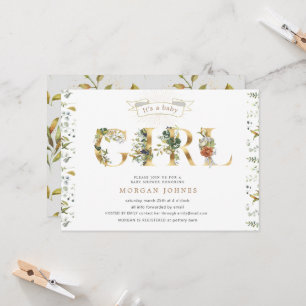 Blütengoldbraun Dusche ist eine Mädcheneinladung