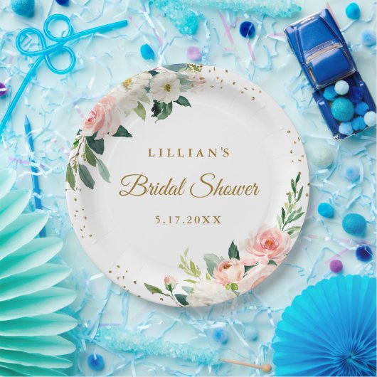 Blütengoldbrunch und Bläschen Pappteller (Party)