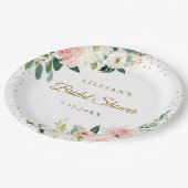 Blütengoldbrunch und Bläschen Pappteller (Schrägansicht)