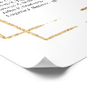 Blütengoldrahmen aus Burgund Alphabetisch Poster (Ecke)