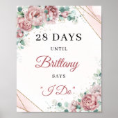 Blütengoldrahmen Eukalyptus-Abzeichen Poster (Vorne)