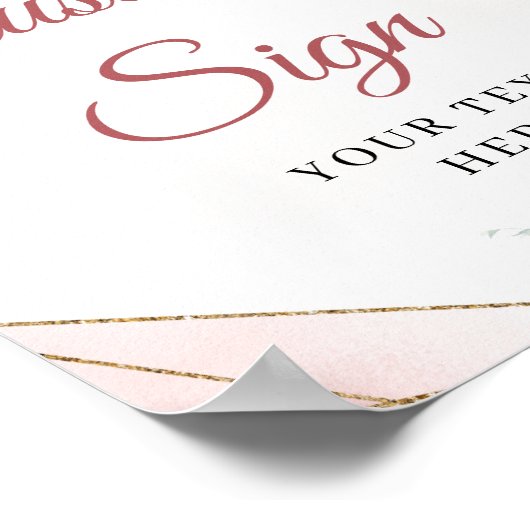 Blütengoldrahmen Eukalyptus-Sonderzeichen Poster (Ecke)