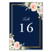 Blütengoldrahmen Tischnummer (Rückseite)