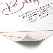 Blütengoldrahmen wie groß ist Mama's Bauch Poster (Ecke)