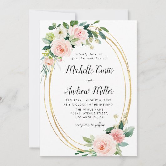 Blütengoldring Einladung (Vorderseite)