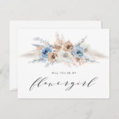 Blütengras aus staubigen blauen Pampas wird mein B Einladungspostkarte (Vorne/Hinten)