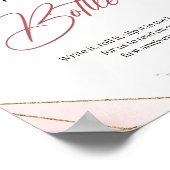 Blütengrün Blütengold Flasche Poster (Ecke)