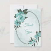Blütengrün botanisch dankeskarte (Vorderseite)