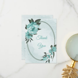 Blütengrün botanisch dankeskarte