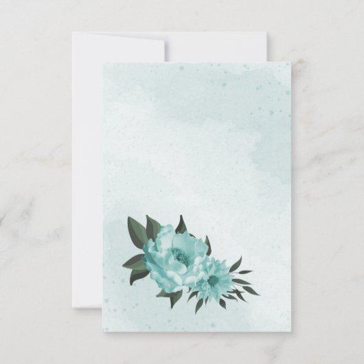 Blütengrün botanisch dankeskarte (Rückseite)