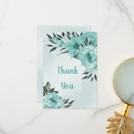 Blütengrün botanisch dankeskarte