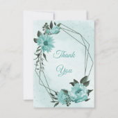 Blütengrün botanisch dankeskarte (Vorderseite)