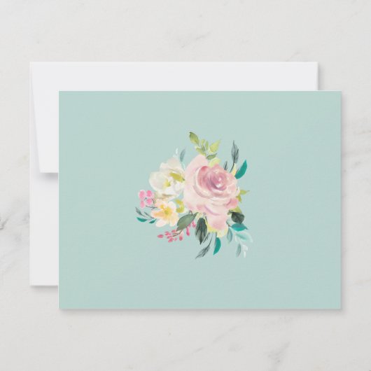 Blütengrün Eukalyptus werden Sie mein Einladung (Rückseite)