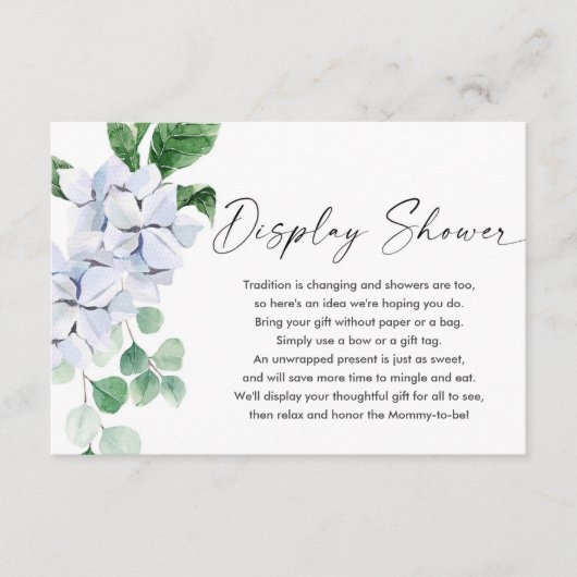 Blütengrün im Frühling Dusche Begleitkarte (Vorderseite)