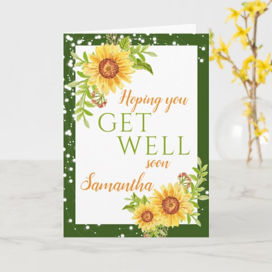 Blütengrün Karte (Gelbe Blume)